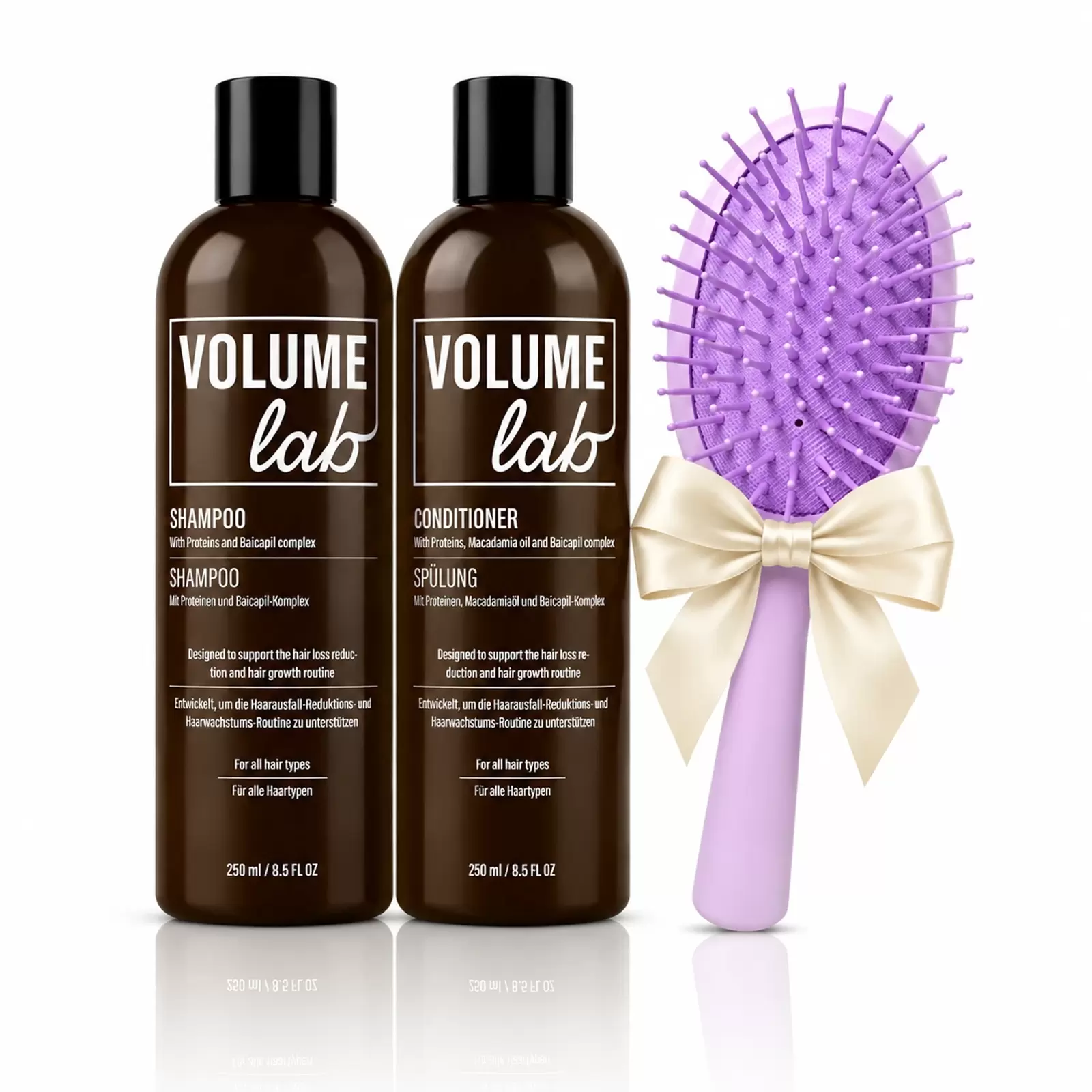 VOLUME LAB bazinis rinkinys: šampūnas ir kondicionierius + DOVANA (plaukų šepetys)! VOLUME LAB bazinis rinkinys: šampūnas ir kondicionierius + DOVANA (plaukų šepetys)!